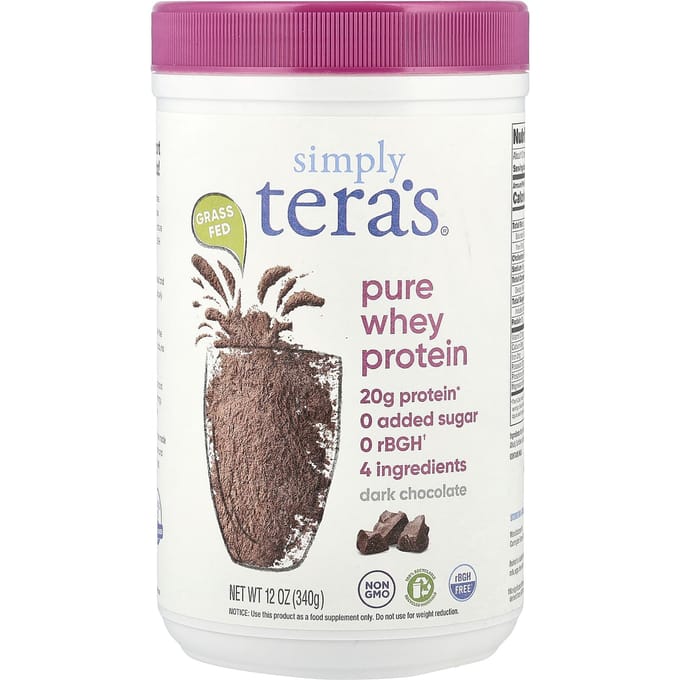 Gewoon Tera'S, Puur Wei Eiwit, Donkere Chocolade, 340G (12oz)