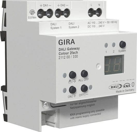 Gira DALI Gateway KNX Secure 2-Kanaals DIN-Rail - 211200
