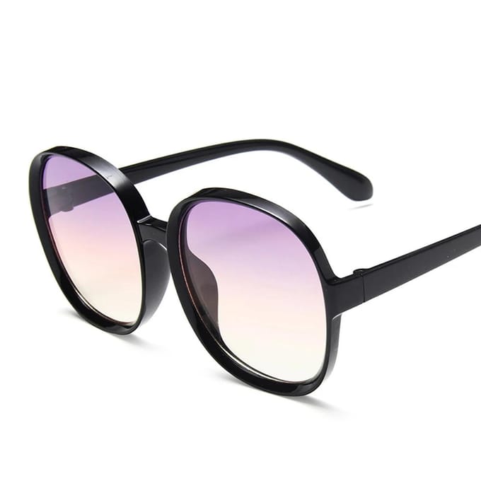 Ronde Frame Zonnebril Dames Retro Bruin Zwart Oversized Dames Zonnebril Vrouwen Mode Buiten Rijden gray