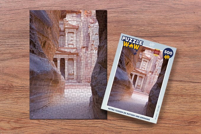 Puzzel Petra tussen de rotsen van Jordanie - Legpuzzel - Puzzel 500 stukjes