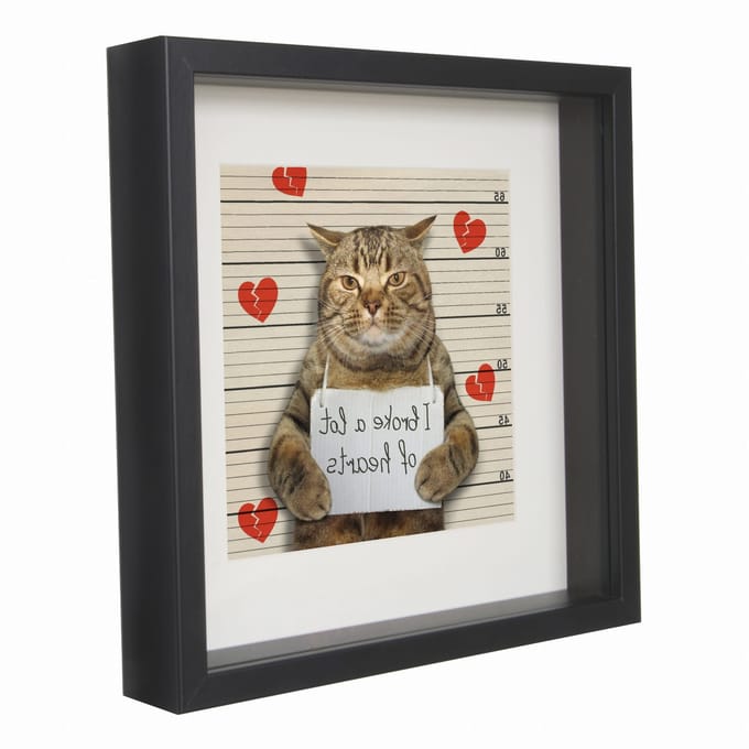 BD Art - 3D Fotolijsten - Zwart - 28x28 cm - Met Passe-partout