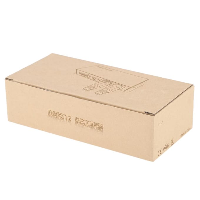Décodeur DMX à 3 canaux DC 12V-24V, contrôleur LED pour bande lumineuse LED RVB noir