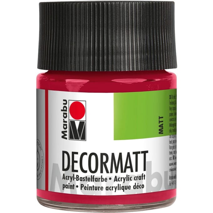 Marabou Decormatt, 50ml - Karmijnrood