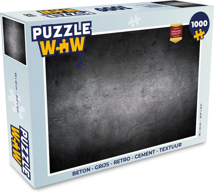 Puzzel Beton - Grijs - Retro - Cement - Textuur - Legpuzzel - Puzzel 1000 stukjes volwassenen