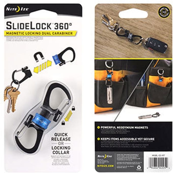 Nite Ize - SlideLock 360° - Magnetic Locking - Carabiner - Blauw