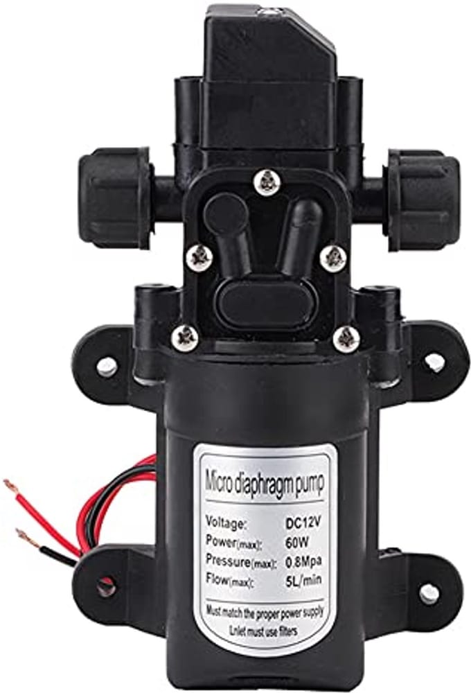 Hogedruk waterpomp DC 12V - 5 l/min - Voor caravans, campers en boten
