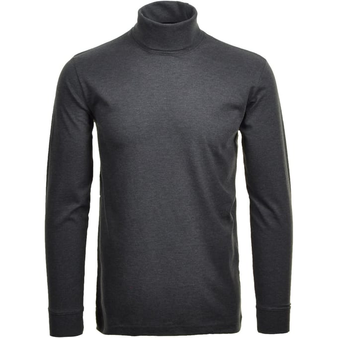 Ragman Long Sleeve Uni Col T-Shirt Single Jersey Antraciet / male