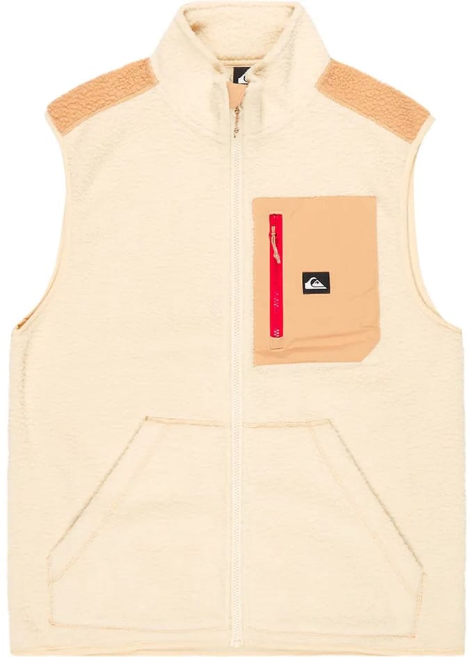 Quiksilver Clean Coast Fleece Vest Beige L Man