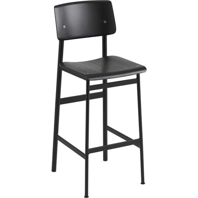 Muuto - Loft Barkruk - zwart - Zithoogte 75 cm