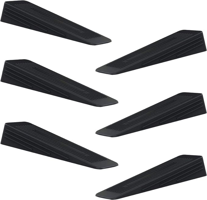 Set van 6 Antislip Deurstoppers van Duurzaam Rubber voor Binnendeuren