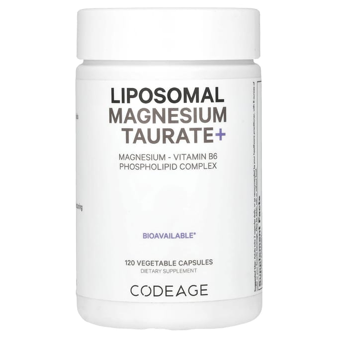 Codeage, Liposomaal Magnesiumtauraat+, 120 vegetarische capsules
