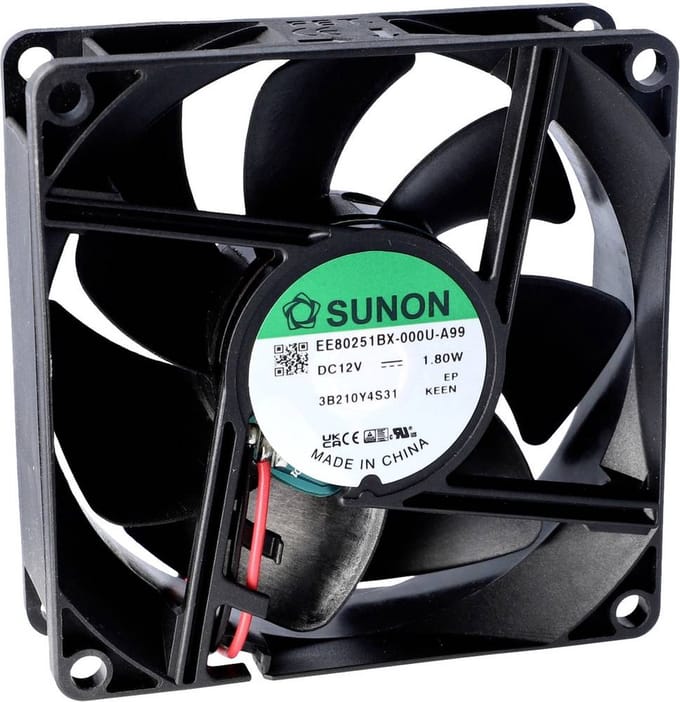 Sunon EF80251B1-1000U-A99 Axiaalventilator 12 V/DC 69.94 m³/h (l x b x h) 25 x 80 x 80 mm