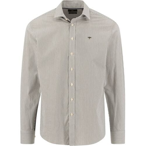 Fynch-Hatton Overhemd Essential Fine Stripe Button-Down Donker Khaki / male