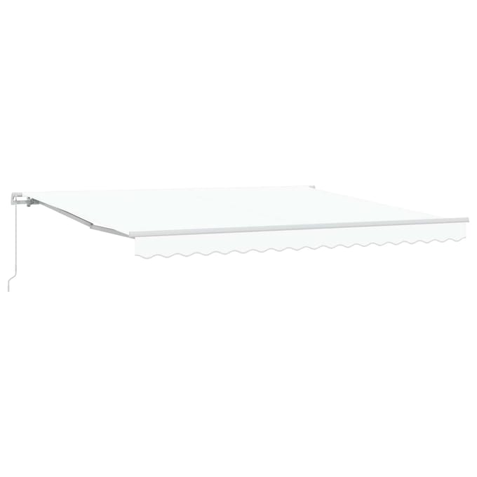 vidaXL - Uitschuifbare - luifel - Wit - 400 - × - 300 - cm - Polyester - en - Aluminium