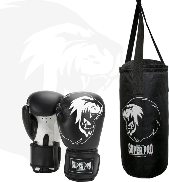 Super Pro Combat Gear Bokszakset Junior Zwart/Wit