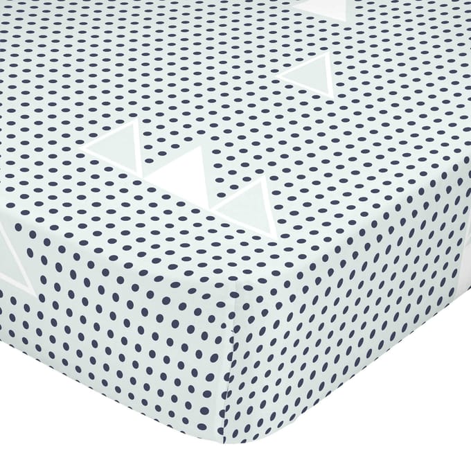 Hoeslaken Geo Dot | Blanc