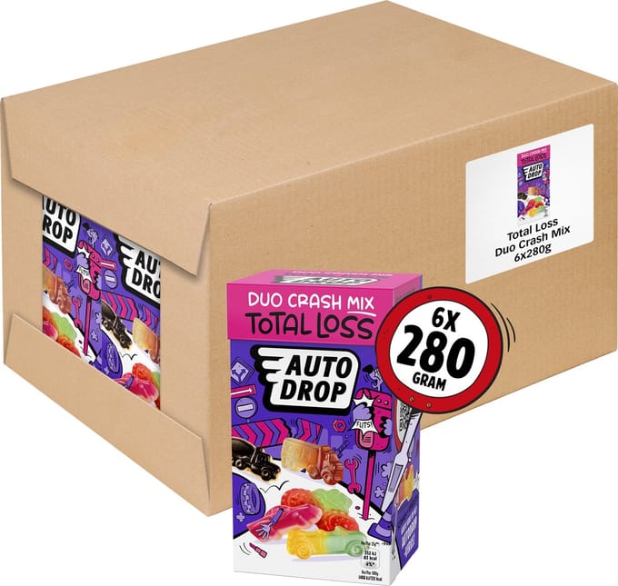 Autodrop - Snoep - Total Loss Duo Crash Mix - 6 doosjes - 280 gram