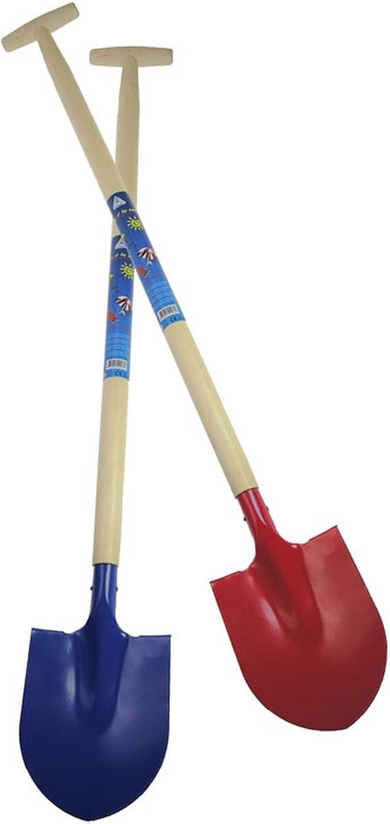 Gerkimex Kinderschep Metaal - Blauwe strandschep voor kinderen - 90 CM