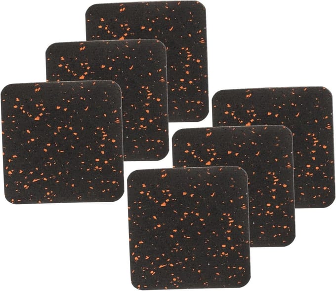 Loopband Kussens - Oefenmatten - Apparatuur Beschermen - Schokabsorberend Rubber - 6 Stuks - Zwart