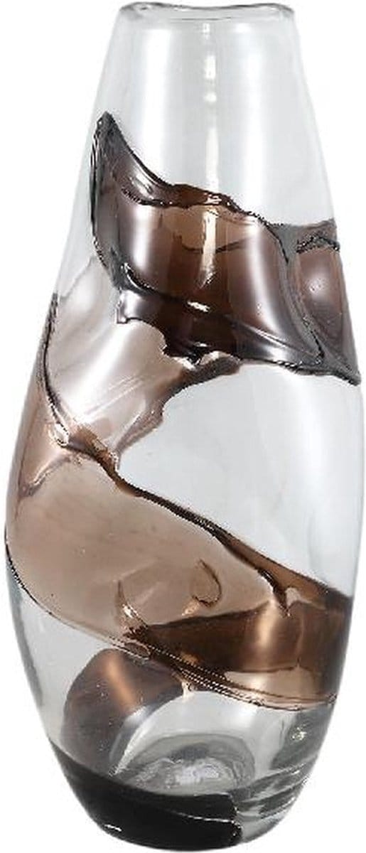 PTMD Vaas Lisee - 29x29x44 cm - Glas - Bruin