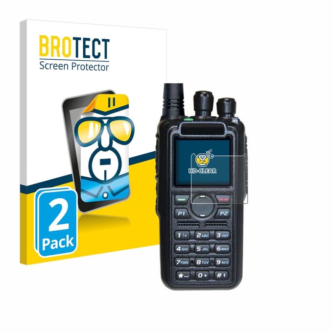 BROTECT - Screenprotector voor AnyTone AT-D878UV II Plus - Folie Beschermfolie transparant 2 Stuks