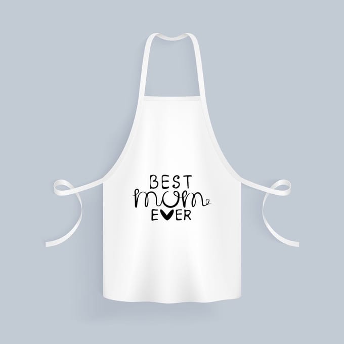 Akyol - best mom ever Keukenschort - Mama - moeder - moederdag - cadeau - verjaardag - beste ooit - 82 bij 71 cm