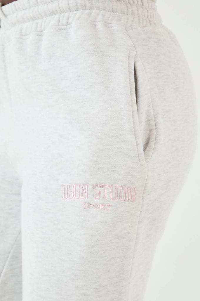 Dames DSGN Studio Applique Rechte Pijp Jogger | Asgrijs | Maat: Medium