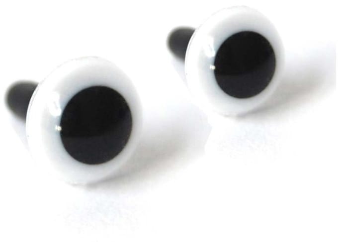 Veiligheidsoogjes 10mm wit (5 paar)