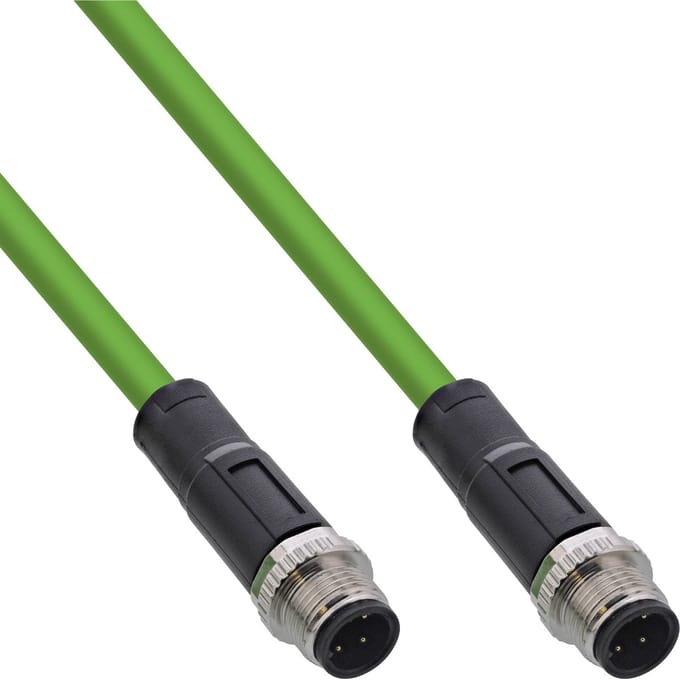 M12 4-pins D-gecodeerde industriële netwerkkabel - Profinet / TPU PUR - 1 meter