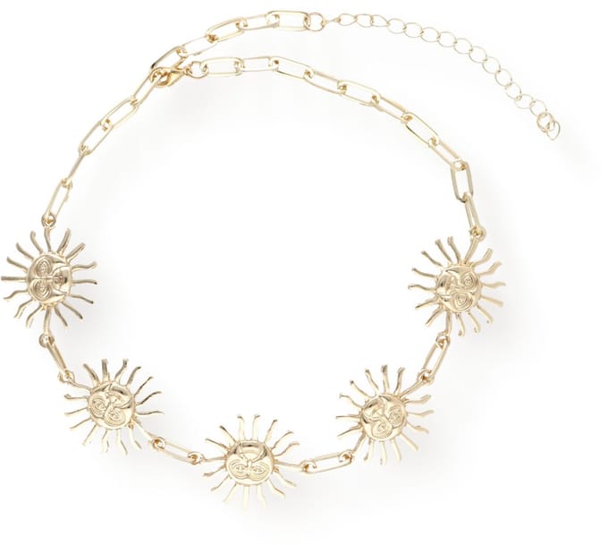 Notre-V Necklace Sun Sieraden Dames - Goudkleurig - Maat ONESIZE