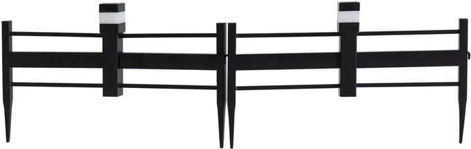 Metalen tuinhek met solarverlichting 5-pack