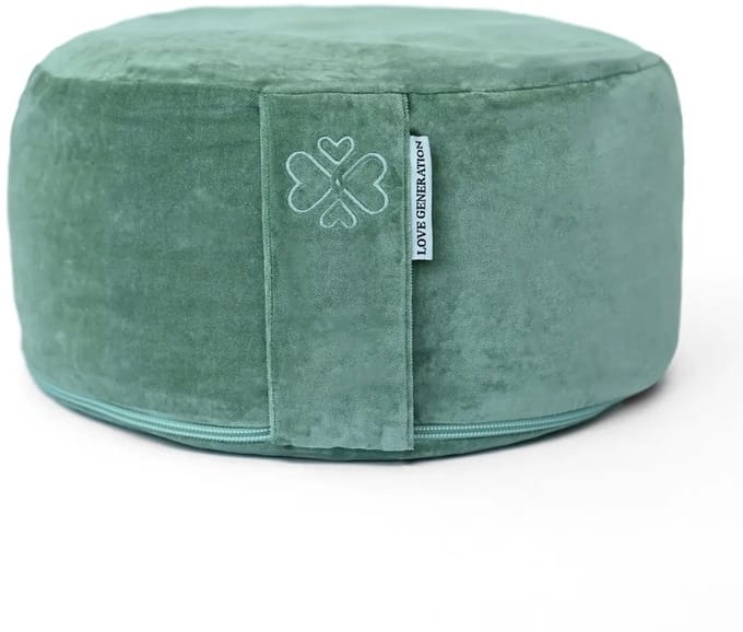 Love Generation - Meditatiekussen - Rond - Velvet - Sea Green