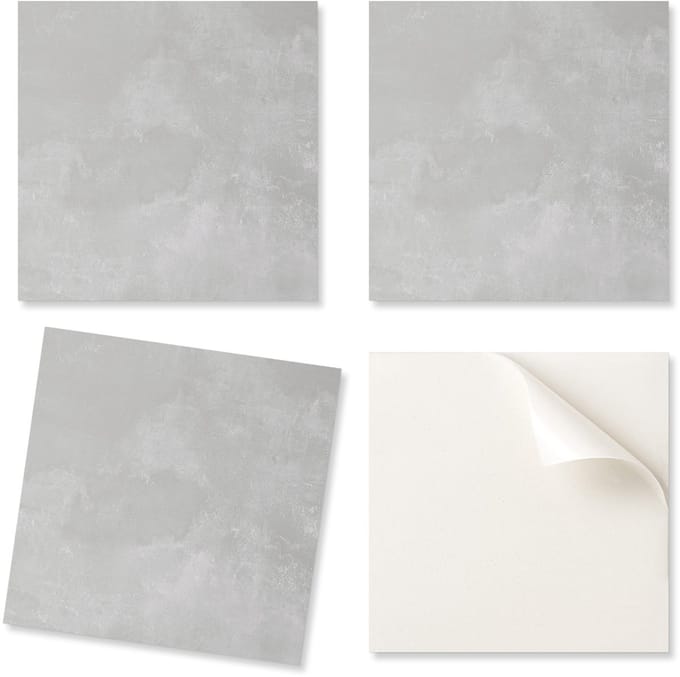 Set zelfklevende vinyltegels met abstract textuureffect, 9x30x30 cm