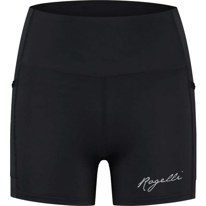 Rogelli Essential Dames Korte Hardloopbroek - Achterzak Met Rits - Zwart