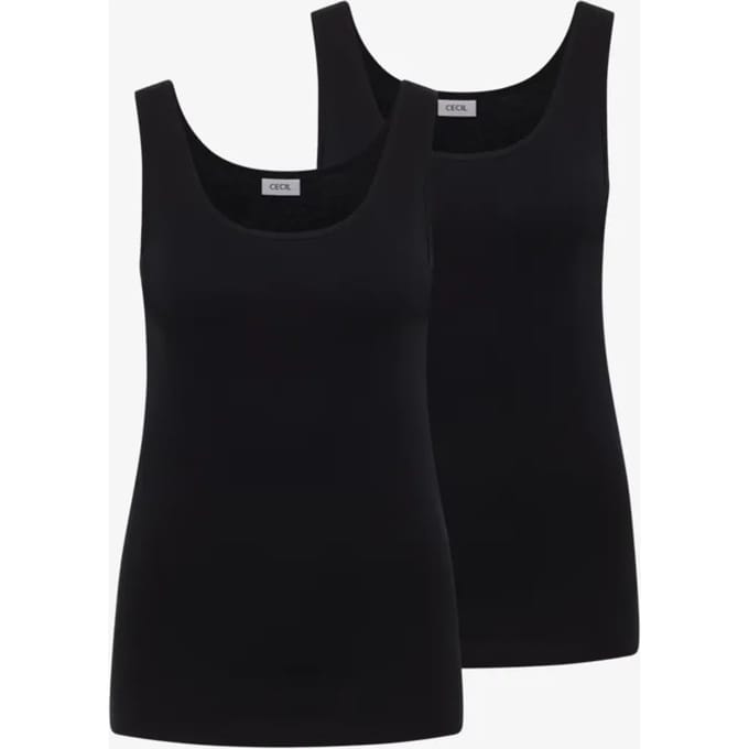 Basic top met ronde hals in een 2-pack