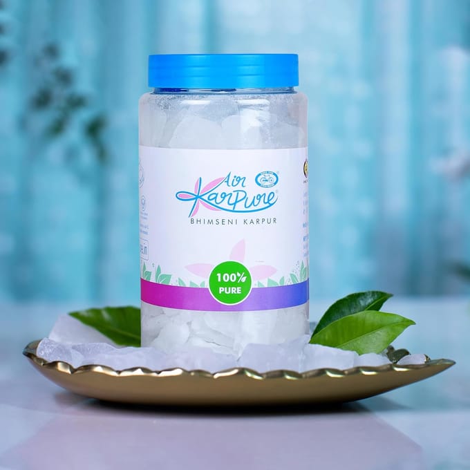 Cycle Pure Bhimseni Kamfer Origineel 500g Pak van 1 voor Puja Rituelen en Langdurige Geurervaring white