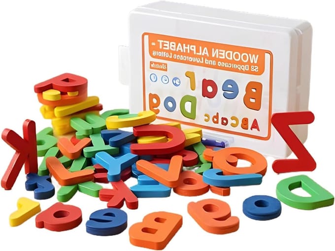 Alfabet Memory Spel - Houten Spelling Spellen - Leerspeelgoed Peuters - Interactieve Leerervaring - 52 Stuks - Multicolor
