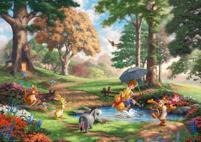 Schmidt legpuzzel Disney Winnie de Poeh 1000 stukjes Thomas Kinkade.