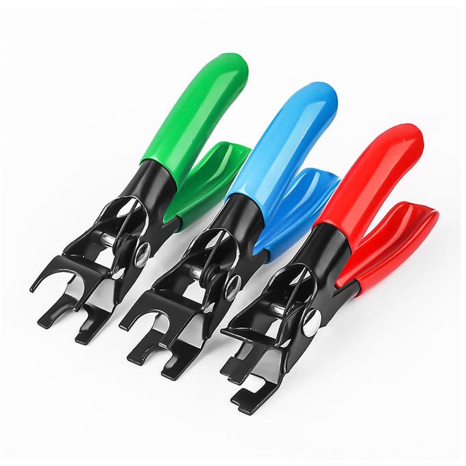 3 STKS Auto Automotive Waterslang Brandstofleiding Klemtang Striptang Bundel Klem Platte Band blue