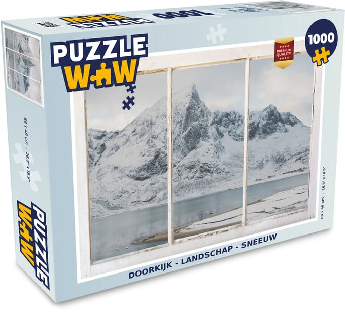 Puzzel Doorkijk - Landschap - Sneeuw - Legpuzzel - Puzzel 1000 stukjes volwassenen