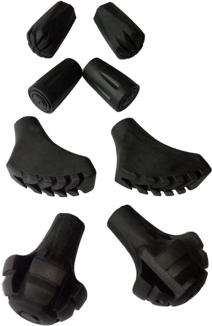 Vervangende Rubberen Tips voor Wandelstokken - Set met Schokabsorberende en Tractietips