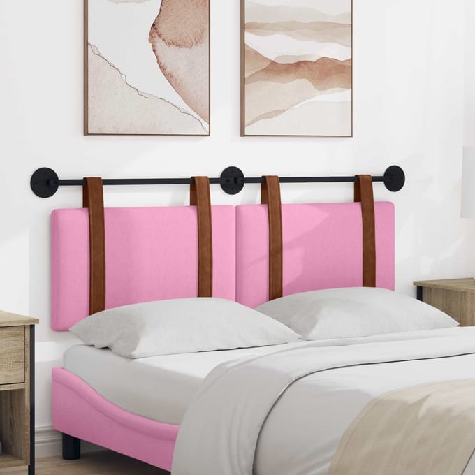 vidaXL - Hangend - hoofdbord - Roze - Antiek - PU