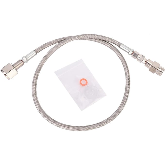 1m G1/2 Hogedrukslang CO2 naar Externe CGA320 Tank Directe Adapter (Zilver)