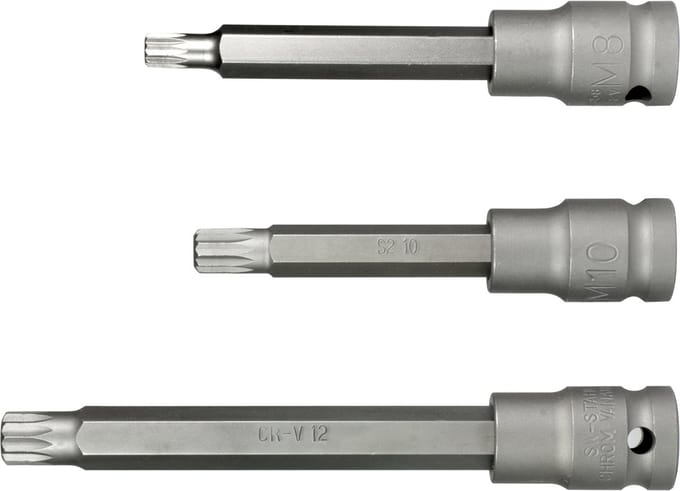 SW-Stahl 05213L multitand assortiment 3 stuks. SLAGSCHROEFBESTENDIG M 8-10-12 mm