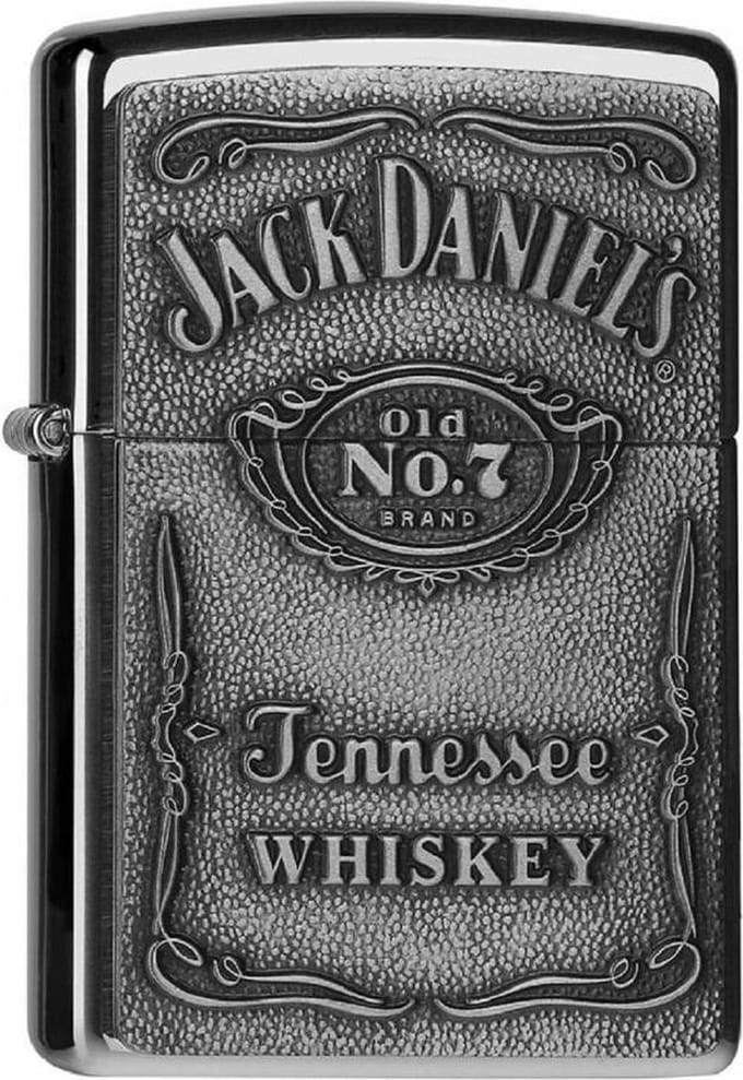 Zippo aansteker Jack Daniel's Chrome Label Emblem