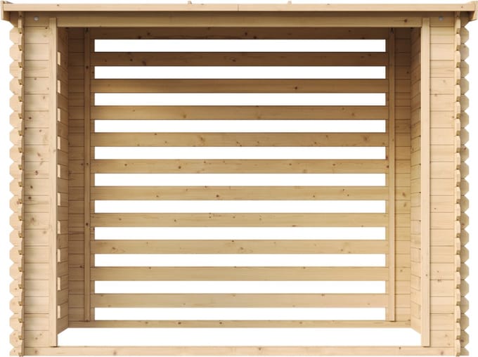 Timbela M202 - Haardhout Opslagschuurtje - 2,55 m² - 146x232xH199 cm - Houtopslag