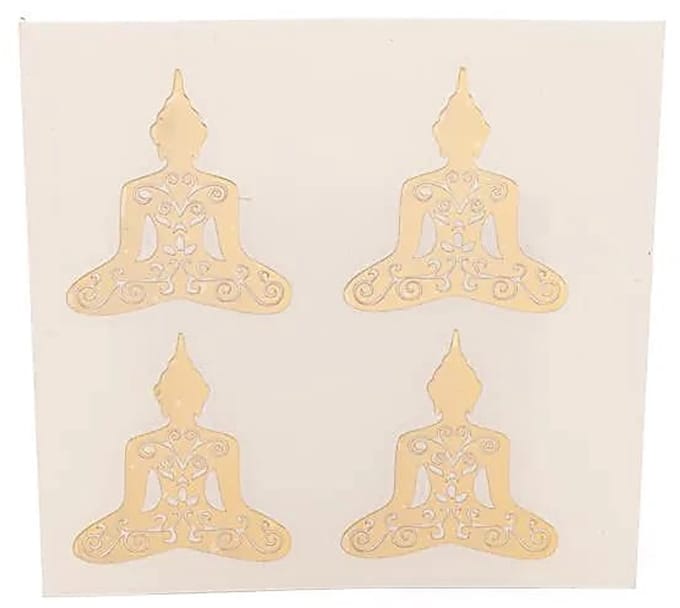 Metalen sticker Boeddha goud 4x