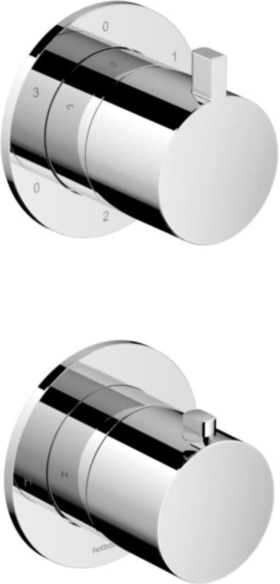 Hotbath Ace - Afbouwdeel voor Inbouw Thermostaat - 2-Weg Stop-Omstel - Chroom - V02