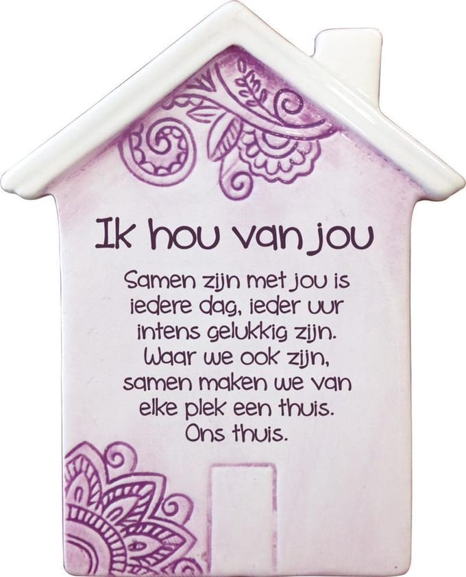 Porseleinen magneet "Ik hou van jou"