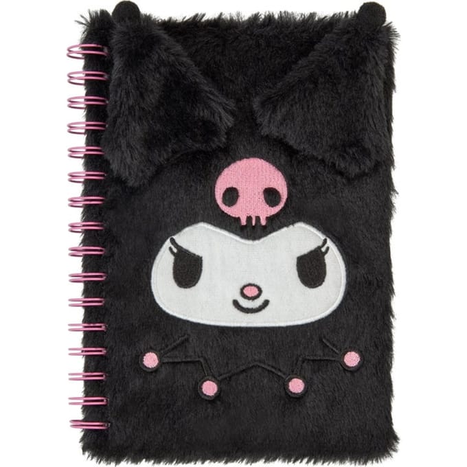 Paladone Products Sanrio Notebook Kuromi Fluffy Stationery